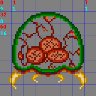 a metroid divided into tiles